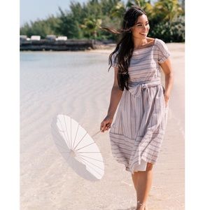 Gal Meets Glam Nautical Striped Midi Dress